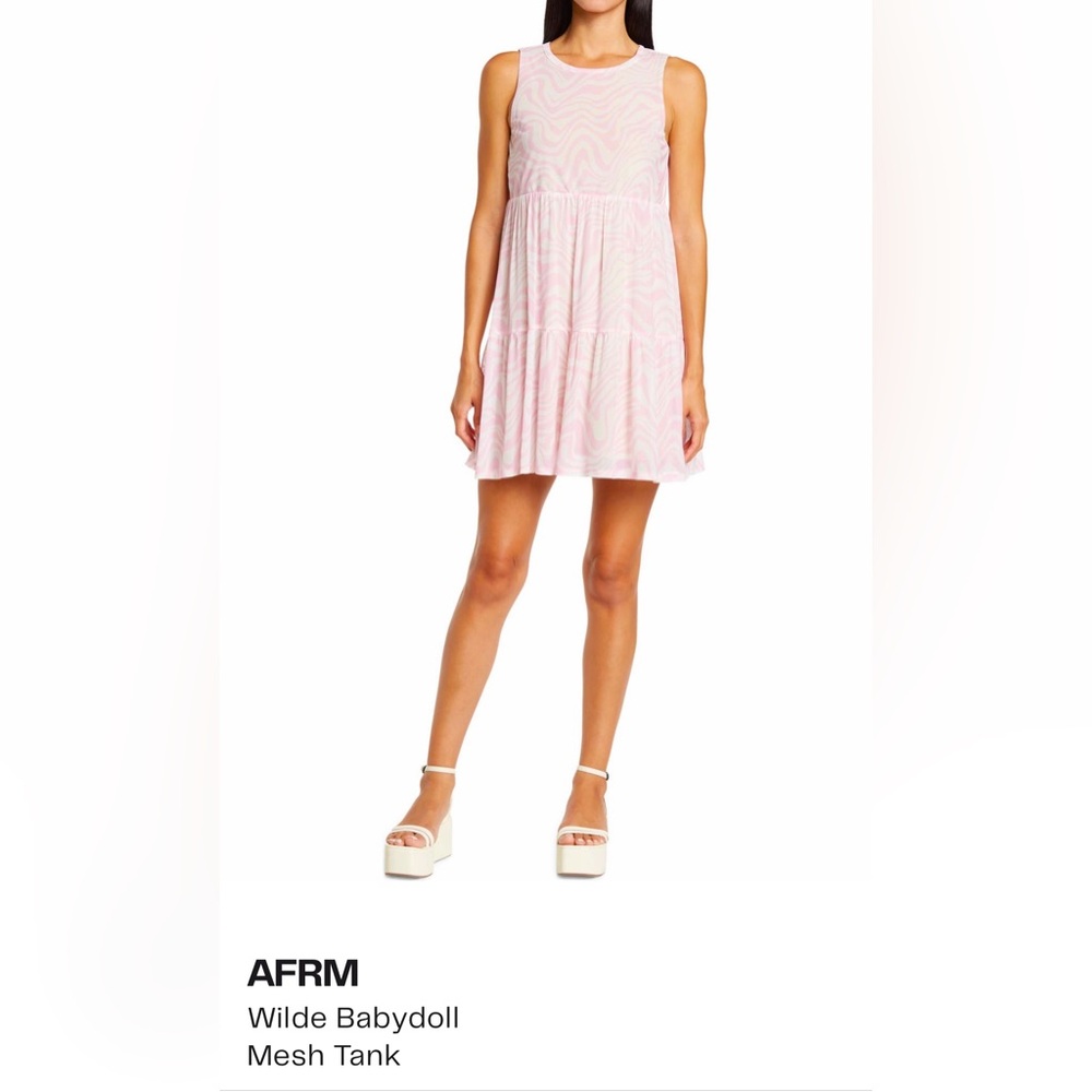 Afrm mesh baby doll tank dress